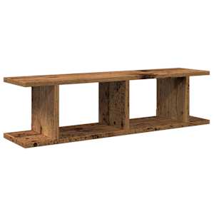 Nástěnné police 2 ks old wood 75 x 18 x 20 cm kompozitní dřevo - obrázek 4