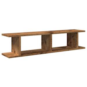 Nástěnné police 2 ks old wood 90 x 18 x 20 cm kompozitní dřevo - obrázek 4
