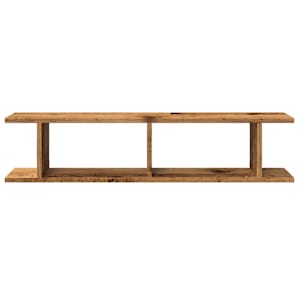 Nástěnné police 2 ks old wood 90 x 18 x 20 cm kompozitní dřevo - obrázek 5