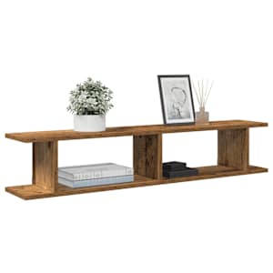 Stenska polica 2 kosa starinski les 105x18x20 cm inženirski les