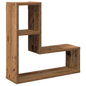 Nástěnné police 2 ks old wood 50 x 15 x 50 cm kompozitní dřevo - obrázek 4