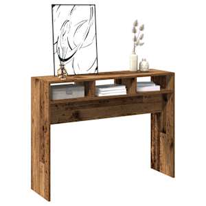 Konzolový stolek old wood 105 x 30 x 80 cm kompozitní dřevo - obrázek 3