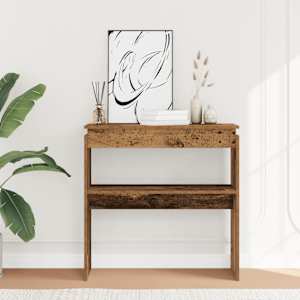 Konzolový stolek old wood 80 x 30 x 80 cm kompozitní dřevo - obrázek 1