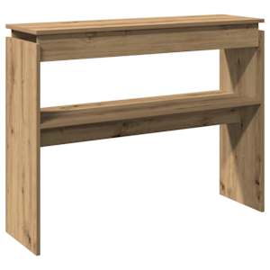 Konzolový stolek dub artisan 102x30x80 cm kompozitní dřevo - obrázek 5