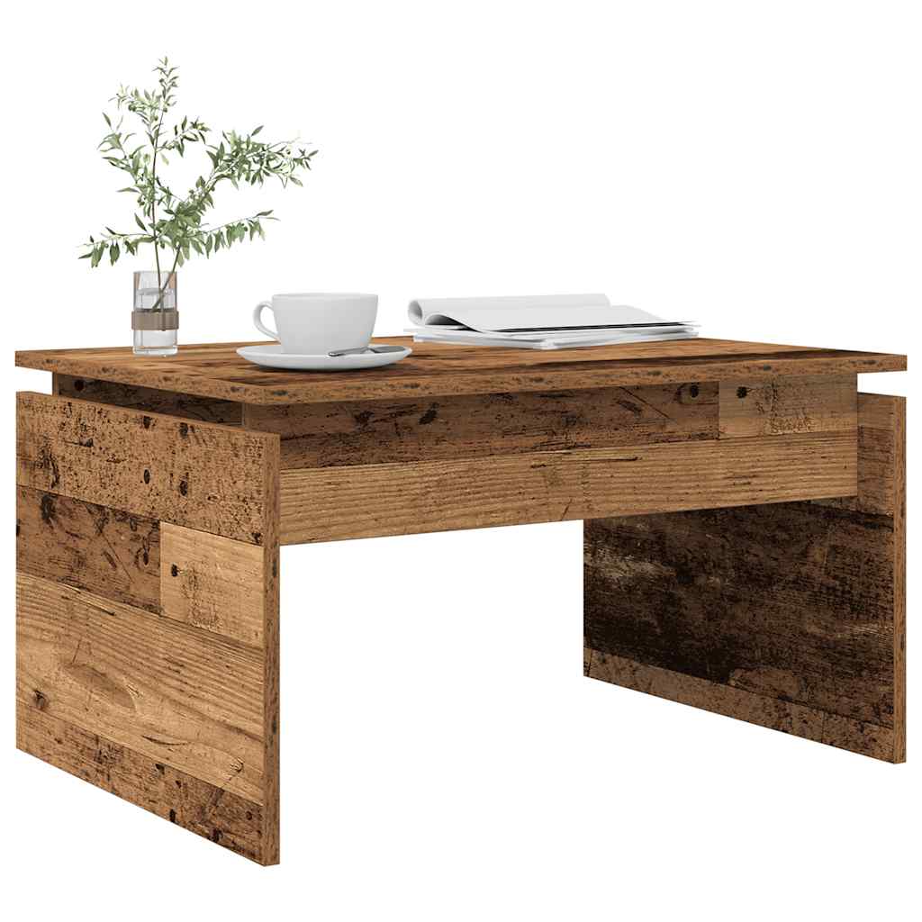 vidaXL Salontafel 68x50x38 cm bewerkt hout oud houtkleurig