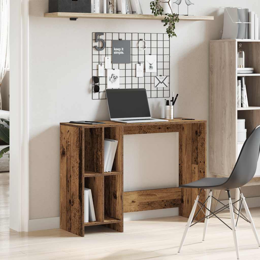 vidaXL antik fa színű szerelt fa íróasztal 102,5 x 35 x 75 cm