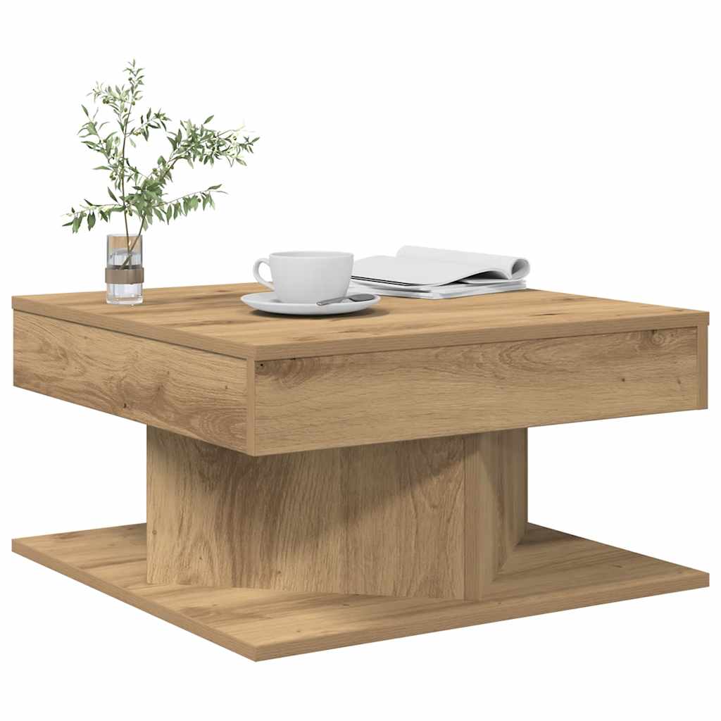 vidaXL Couchtisch Artisan-Eiche 55x55x30 cm Holzwerkstoff