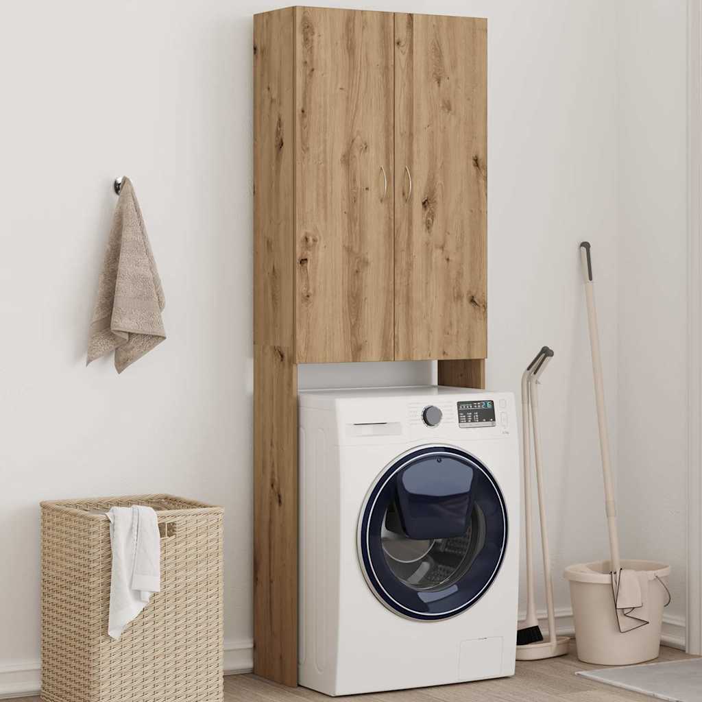 vidaXL Dulap mașina de spălat, stejar artizanal, 64x25,5x190 cm