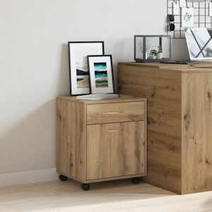 Omarica na kolesih artisan hrast 45x38x54 cm inženirski les