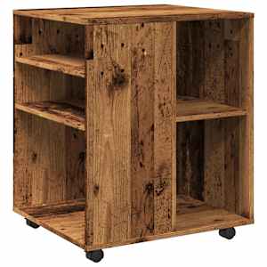 Skříňka na kolečkách old wood 60 x 53 x 72 cm kompozitní dřevo - obrázek 2