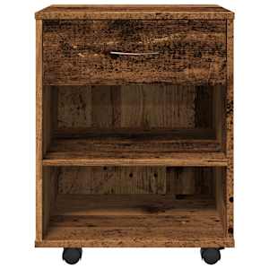 Skříňka na kolečkách old wood 46 x 36 x 59 cm kompozitní dřevo - obrázek 5