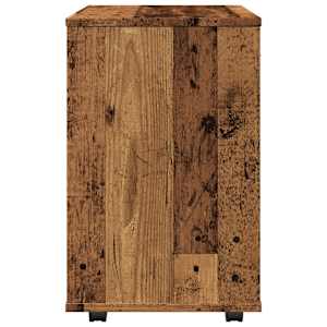 Skříňka na kolečkách old wood 46 x 36 x 59 cm kompozitní dřevo - obrázek 6