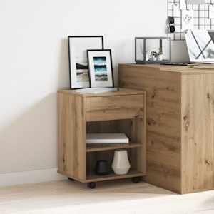 Omarica na kolesih artisan hrast 46x36x59 cm inženirski les