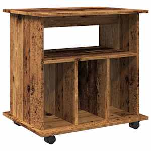 Skříňka na kolečkách old wood 60 x 45 x 60 cm kompozitní dřevo - obrázek 2
