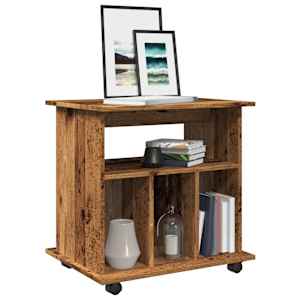 Skříňka na kolečkách old wood 60 x 45 x 60 cm kompozitní dřevo - obrázek 1