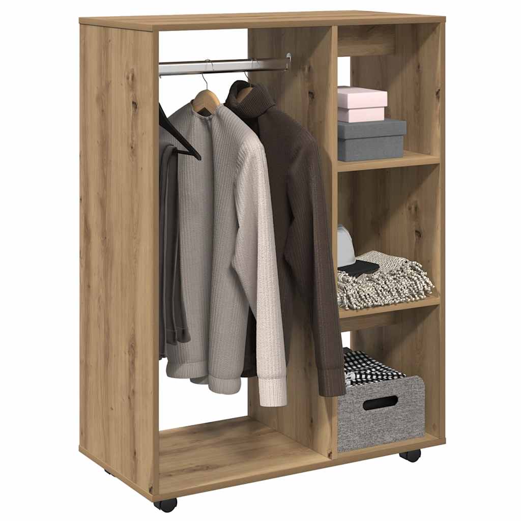 vidaXL Kleiderständer Artisan-Eiche 80x40x110 cm Holzwerkstoff