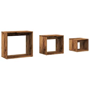 Hnízdové stolky 3 ks old wood kompozitní dřevo - obrázek 2