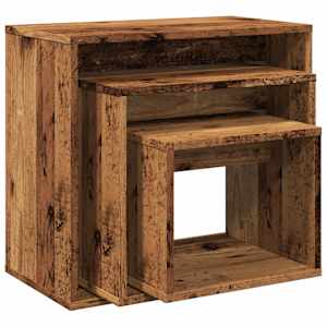 Hnízdové stolky 3 ks old wood kompozitní dřevo - obrázek 7
