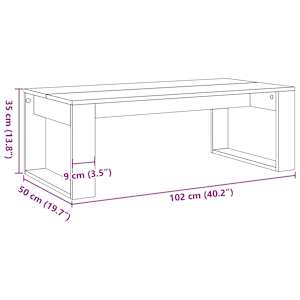Konferenční stolek dub artisan 102x50x35 cm kompozitní dřevo - obrázek 9
