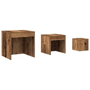 Hnízdové stolky 3 ks old wood kompozitní dřevo - obrázek 2