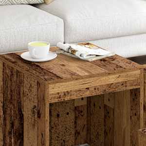 Hnízdové stolky 3 ks old wood kompozitní dřevo - obrázek 3