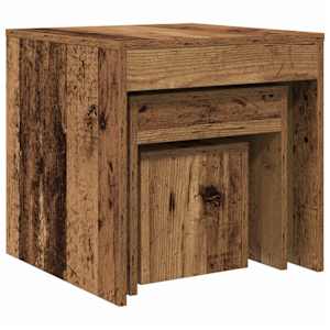 Hnízdové stolky 3 ks old wood kompozitní dřevo - obrázek 6