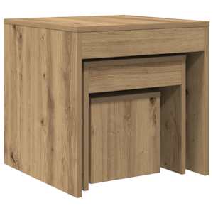 Hnízdové stolky 3 ks dub artisan kompozitní dřevo - obrázek 6