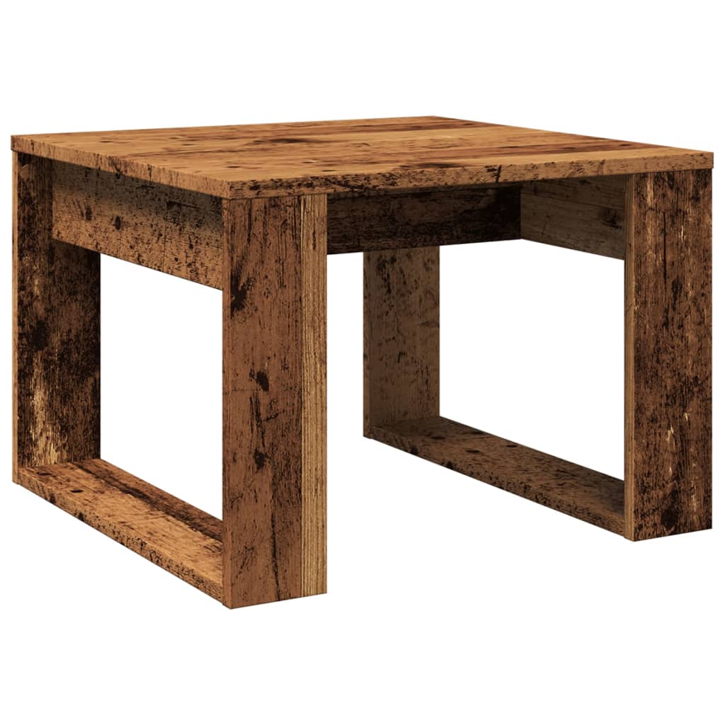 vidaXL Odkládací stolek old wood 50 x 50 x 35 cm kompozitní dřevo