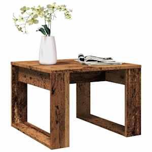 Odkládací stolek old wood 50 x 50 x 35 cm kompozitní dřevo - obrázek 1