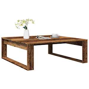 Klubska mizica starinski les 100x100x35 cm inženirski les