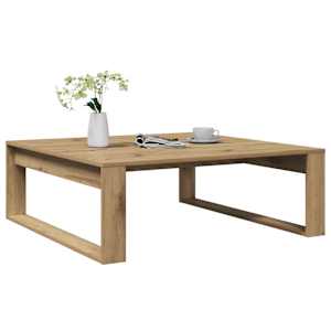 Konferenční stolek dub artisan 100x100x35 cm kompozitní dřevo - obrázek 1