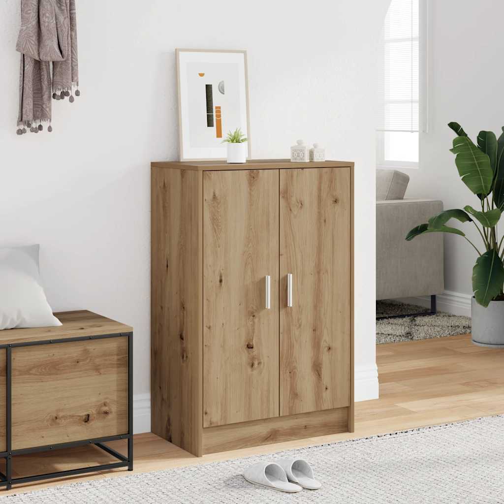vidaXL Schuhschrank Artisan-Eiche 60x35x92 cm Holzwerkstoff