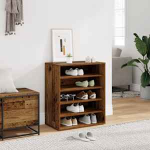 omara za čevlje iz starega lesa 60x35x70 cm inženirski les