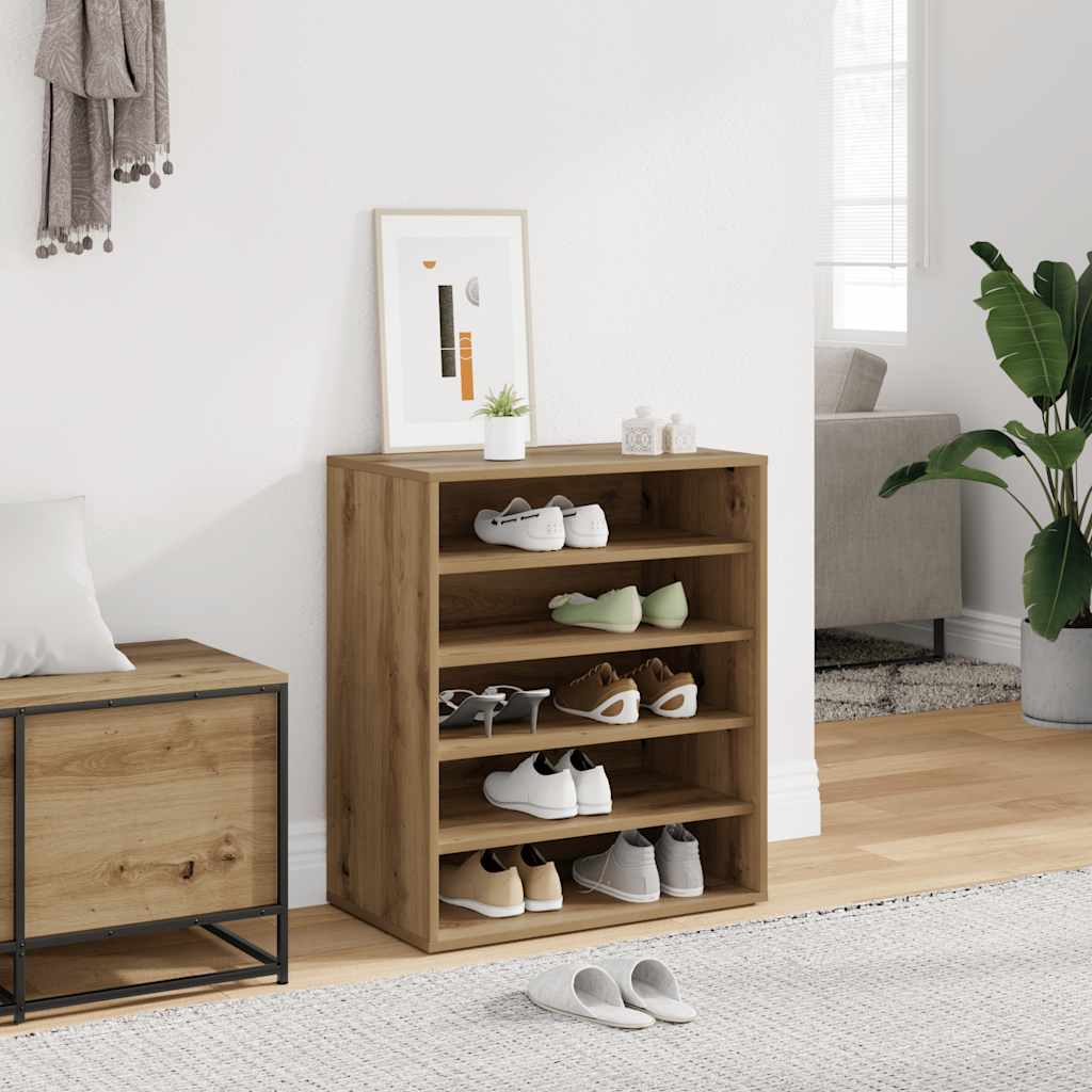vidaXL Pantofar, stejar artizanal, 60x35x70 cm lemn prelucrat