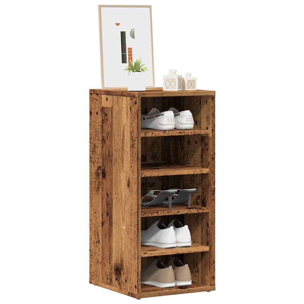 vidaXL Schuhschrank Altholz-Optik 32x35x70 cm Holzwerkstoff