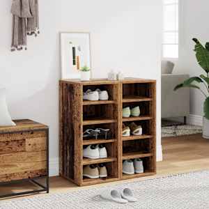 Omarica za umivalnik 2 kosa starinski les 32x35x70 cm inž. les