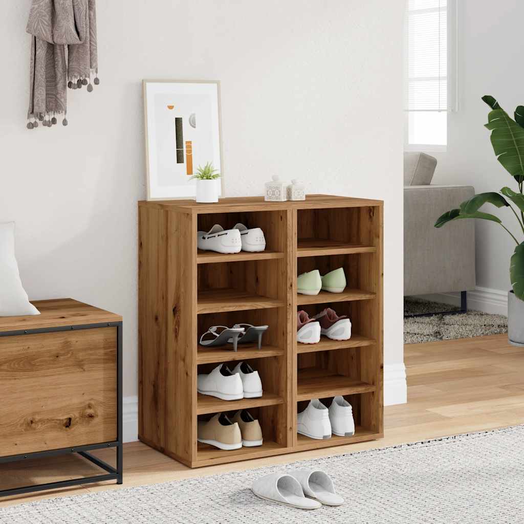 vidaXL Pantofare 2 buc. stejar artizanal, 32x35x70 cm, lemn prelucrat