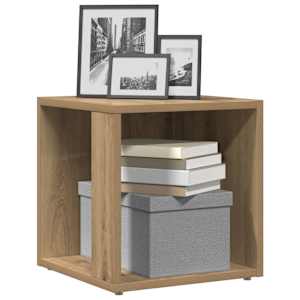 Stranska mizica artisan hrast 33x33x34 cm inženirski les