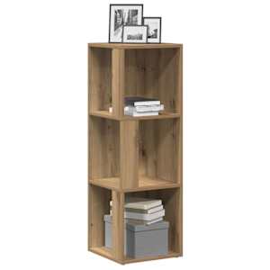 Kotna omarica artisan hrast 33x33x100 cm inženirski les