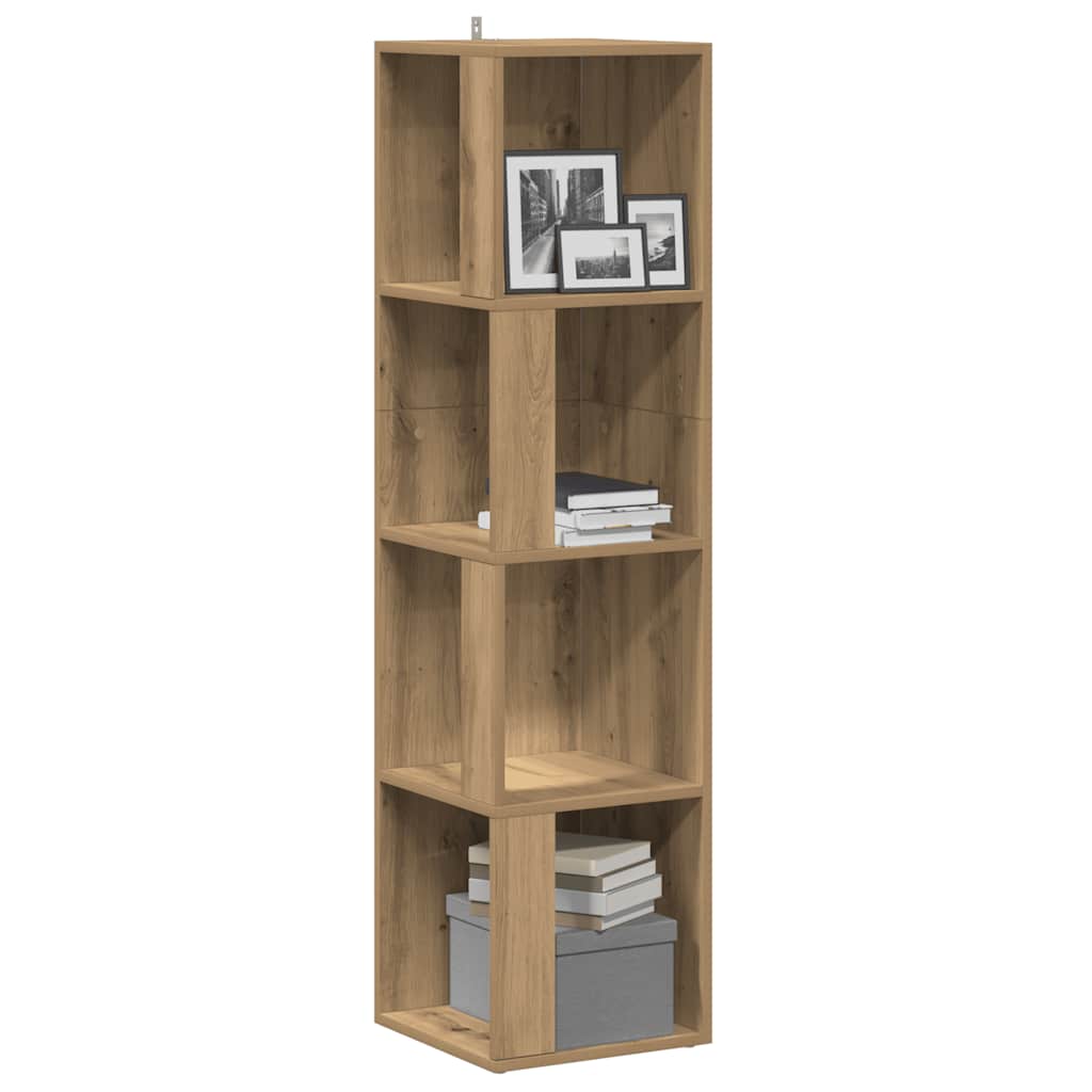 vidaXL Eckregal Artisan-Eiche 33x33x132 cm Holzwerkstoff