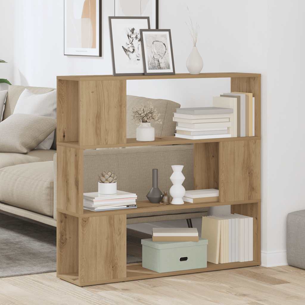 vidaXL Boekenkast/kamerscherm 100x24x94 cm artisanaal eikenkleur afbeelding