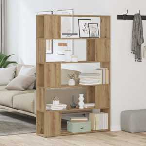 vidaXL grāmatu skapis/istabas dalītājs Artisan ozols 100x24x155 cm