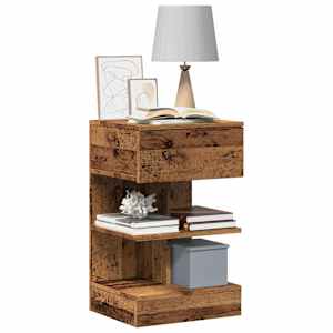 Bedside Cabinet starého dřeva 40x35x65 cm dřevotříska - obrázek 1