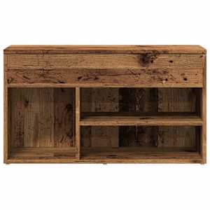 Lavice s botníkem old wood 80 x 30 x 45 cm kompozitní dřevo - obrázek 4