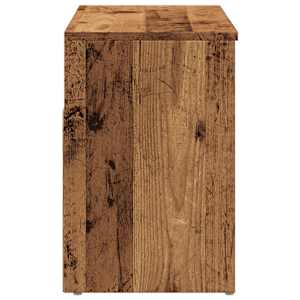 Lavice s botníkem old wood 80 x 30 x 45 cm kompozitní dřevo - obrázek 5