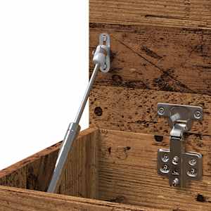 Lavice s botníkem old wood 80 x 30 x 45 cm kompozitní dřevo - obrázek 9