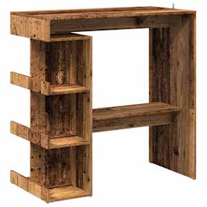 Barový stůl s úložným regálem old wood 100 x 48 x 101,5 cm - obrázek 2
