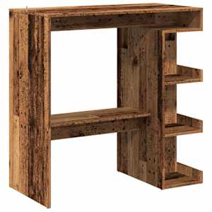 Barový stůl s úložným regálem old wood 100 x 48 x 101,5 cm - obrázek 6
