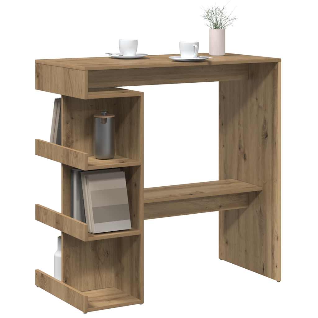 Thumbnail - vidaXL Bartisch mit Regal Artisan-Eiche 100x48x101,5 cm
