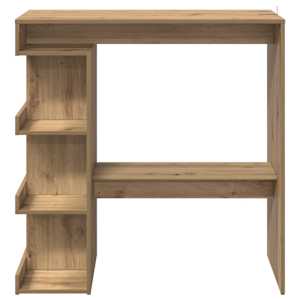 Barový stůl s úložným regálem šedý dub artisan 100x48x101,5 cm - obrázek 4